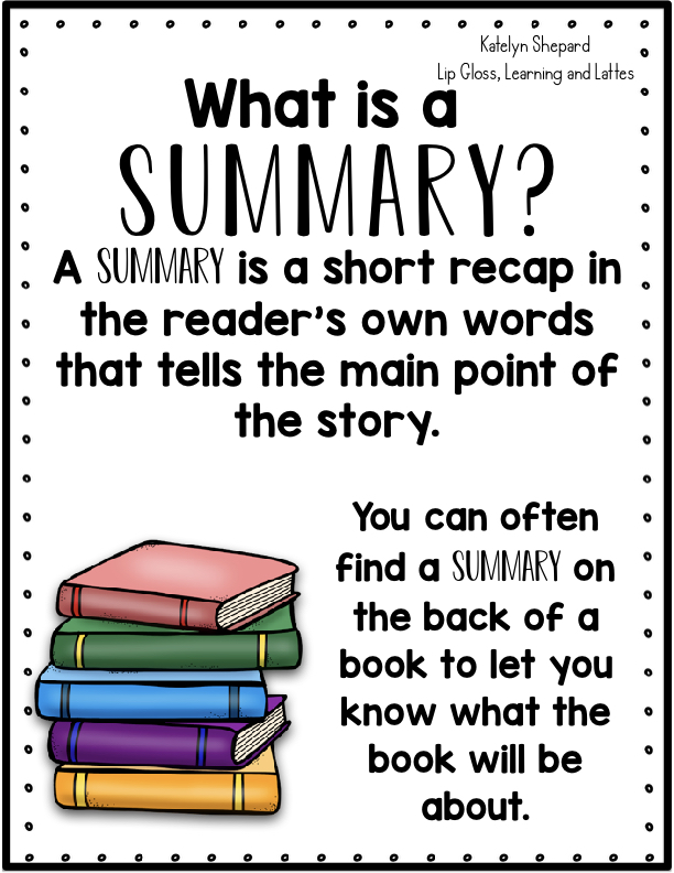 Summarize Anchor Chart