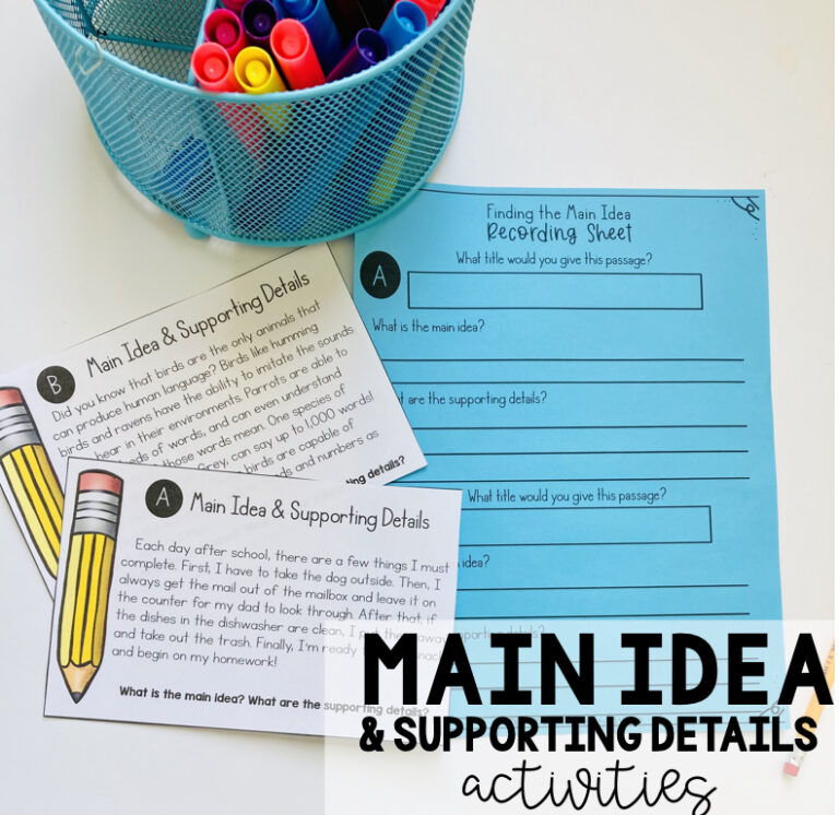 How to Teach Main Idea and Supporting Details - Lip Gloss Learning and ...