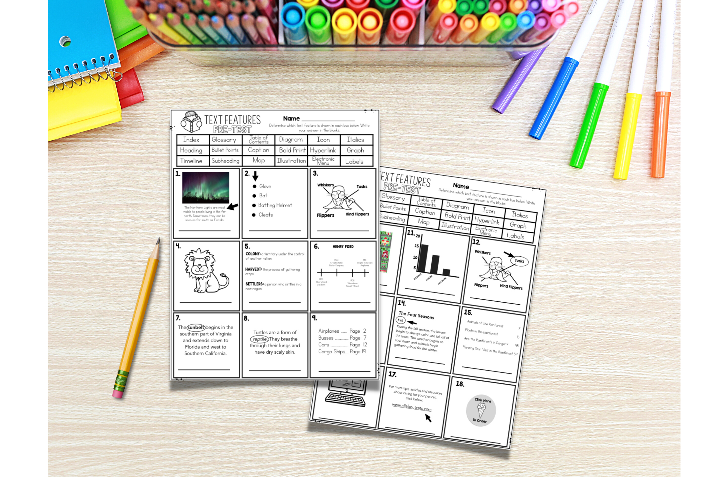 text-features-in-nonfiction-pretest