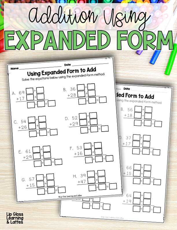 Double Digit Addition With Regrouping Lip Gloss Learning And Lattes