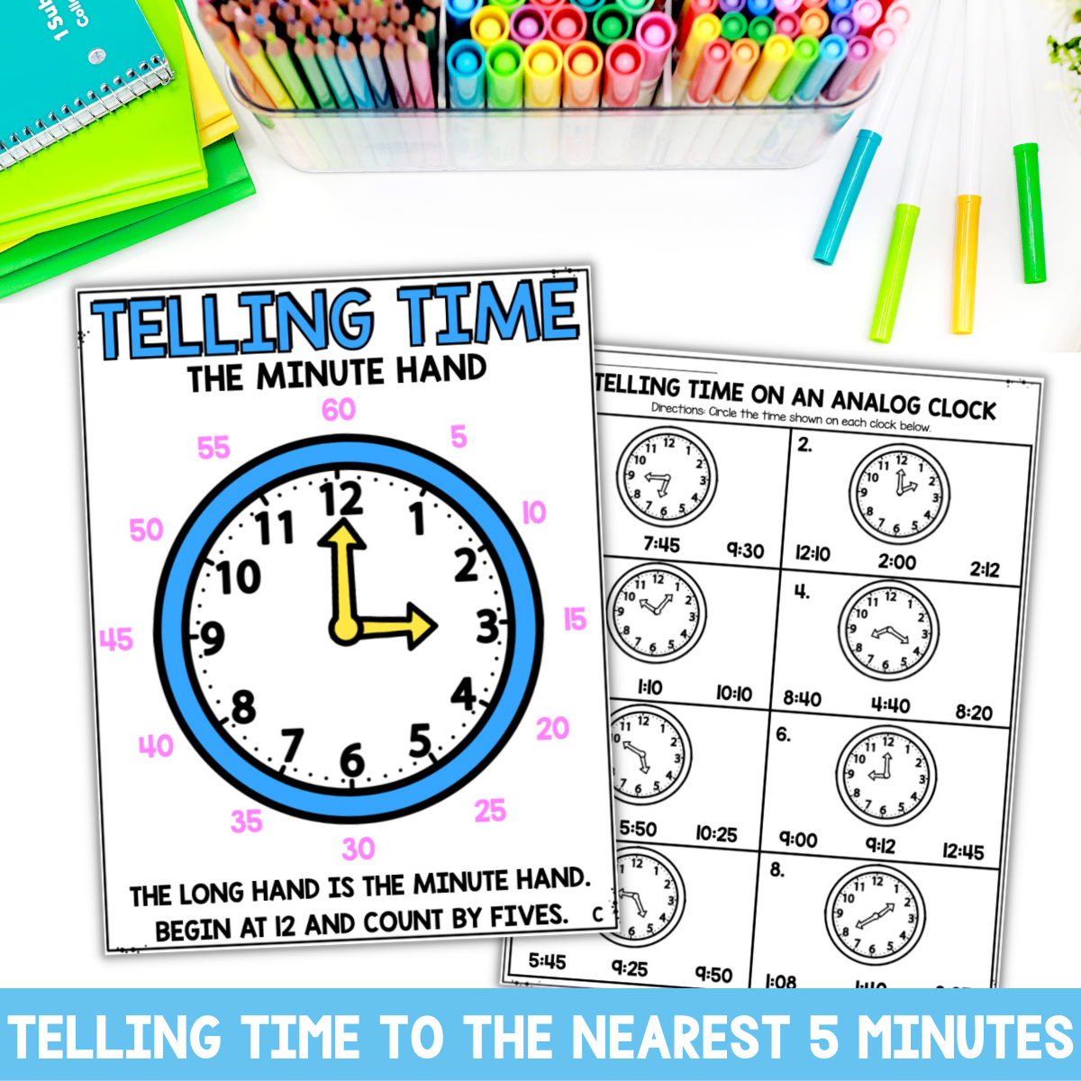 telling-time-to-the-nearest-five-minutes-worksheets 