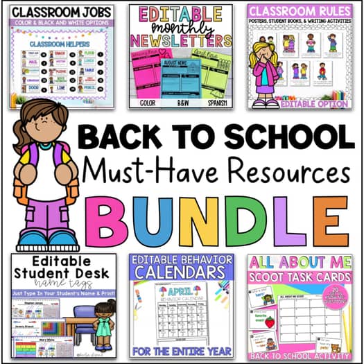Back to school bundle resource.