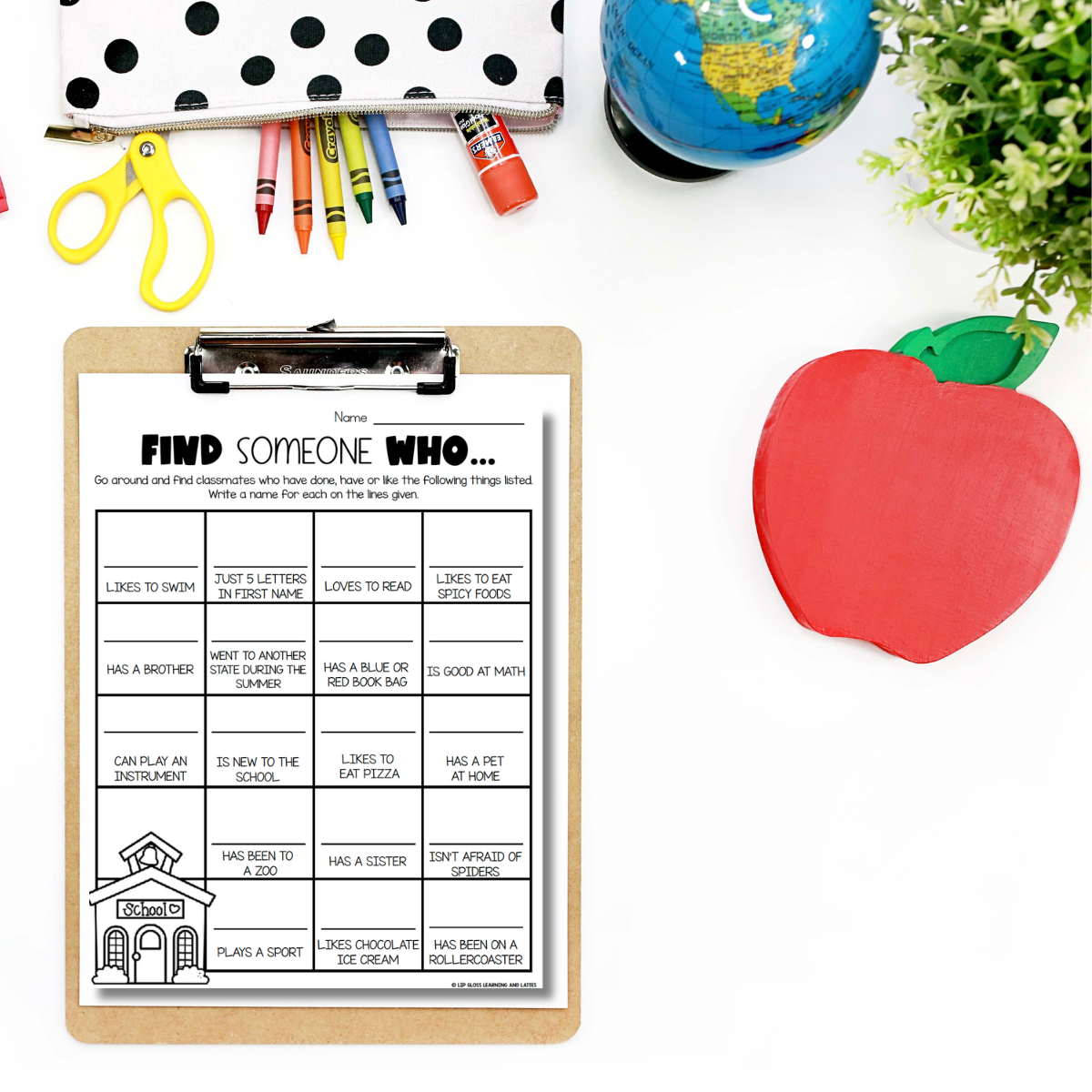 Get to know you back to school activities. 