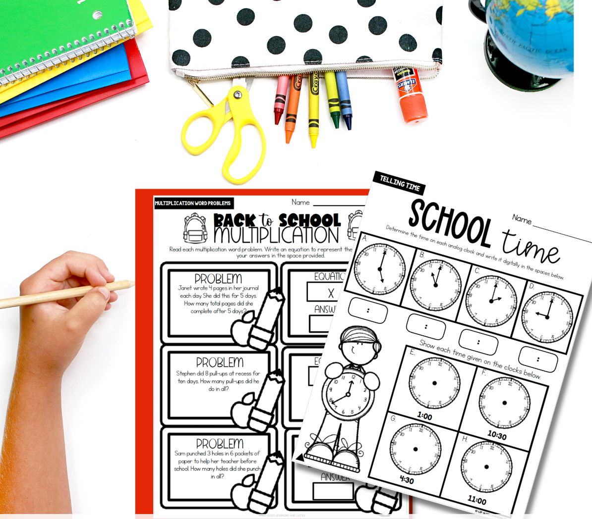 Back to school math activities for 2nd and 3rd grade. 