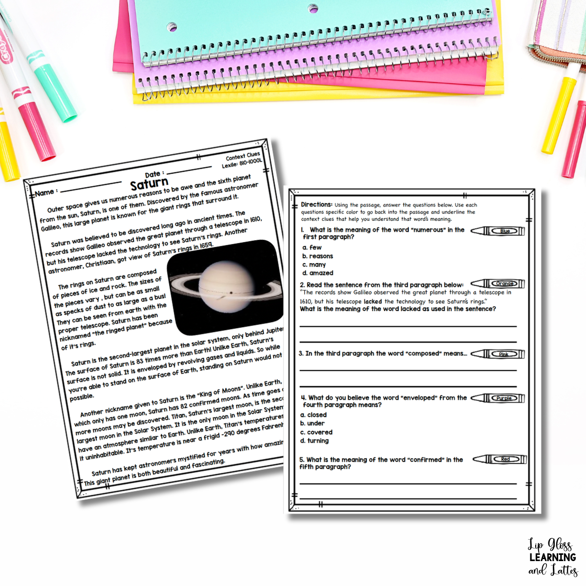Context clues worksheets for 3rd grade with multiple choice and short response.