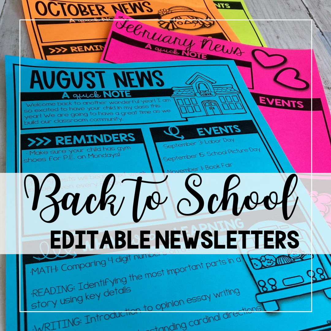 Get organized for back to school - editable classroom newsletters.