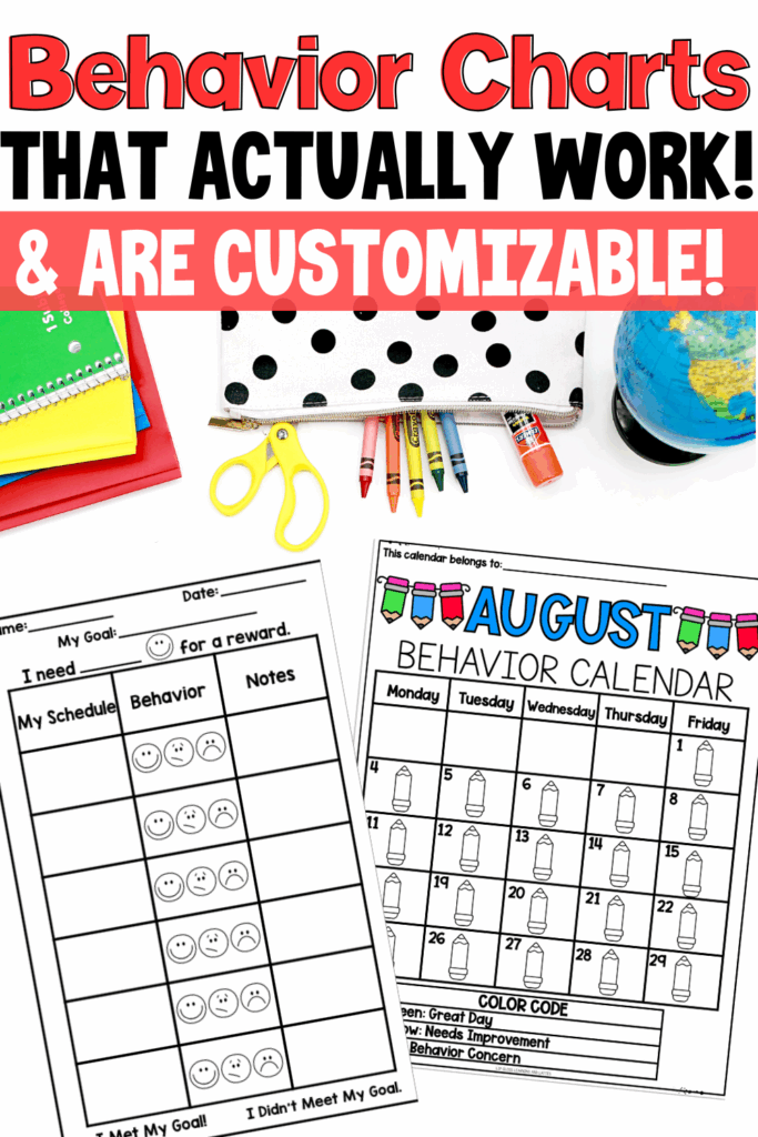 Behavior charts that work for back to school.