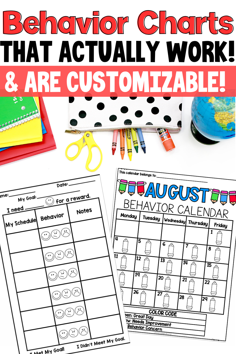 Behavior charts that work for back to school.